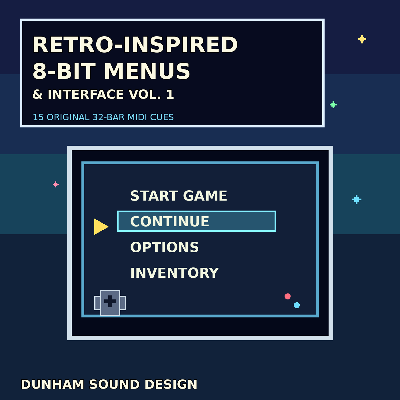 Retro-Inspired 8-Bit Menus & Interface Vol. 1