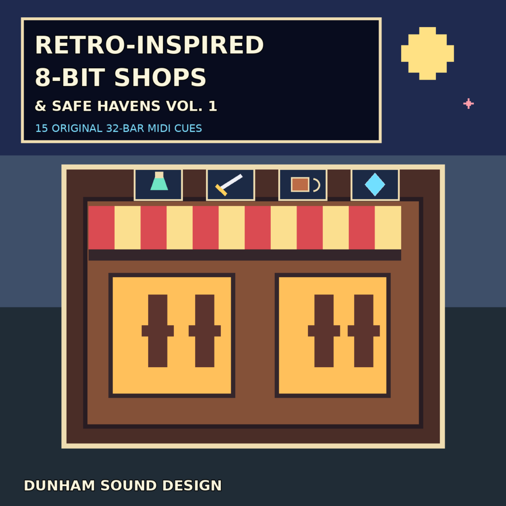 Retro-Inspired 8-Bit Shops & Safe Havens Vol. 1 Cover 4 1024x1024